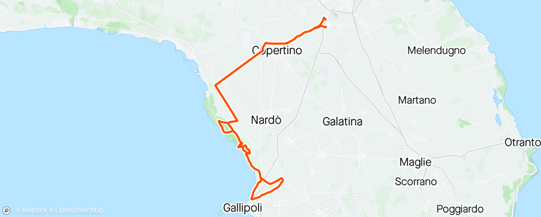 Map of the activity, Recupero di km persi ieri😂
