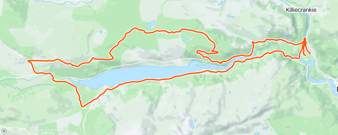 Map of the activity, Round Loch Tummel