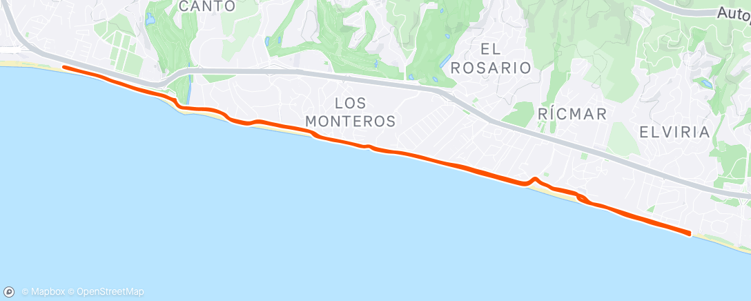 Map of the activity, Afternoon Run