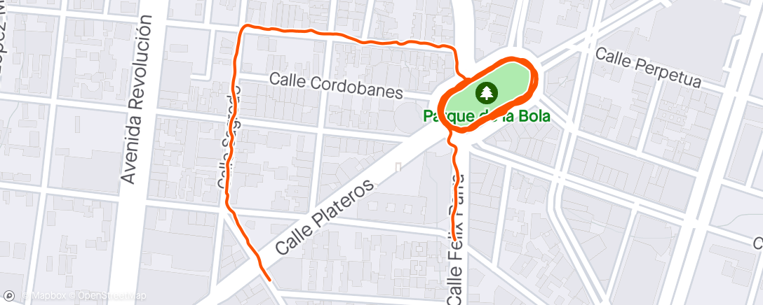 アクティビティ「Caminata por la mañana」の地図