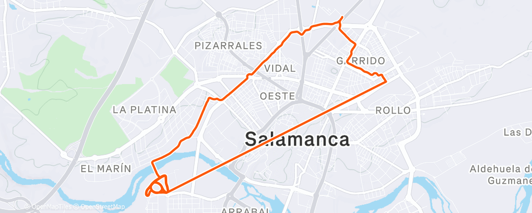 Map of the activity, Lunch Run