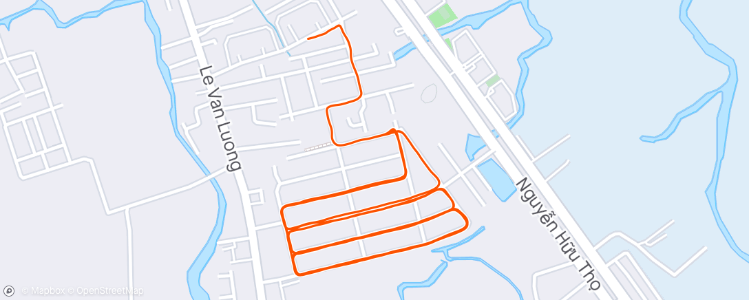 Map of the activity, Morning Run