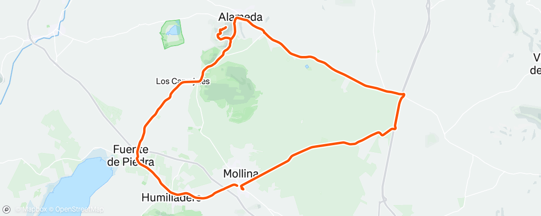 Map of the activity, Bicicleta por la mañana