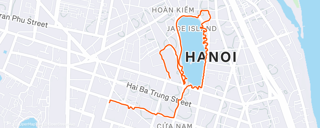 Map of the activity, Night Walk