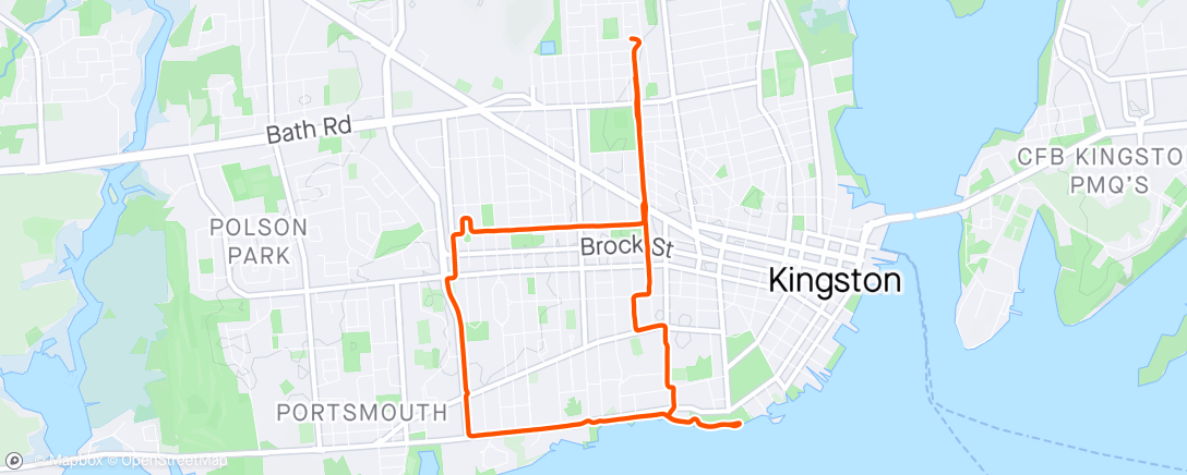 Map of the activity, cruising with Ollie
