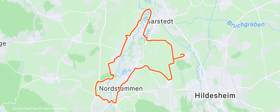 Map of the activity, Fahrt am Nachmittag