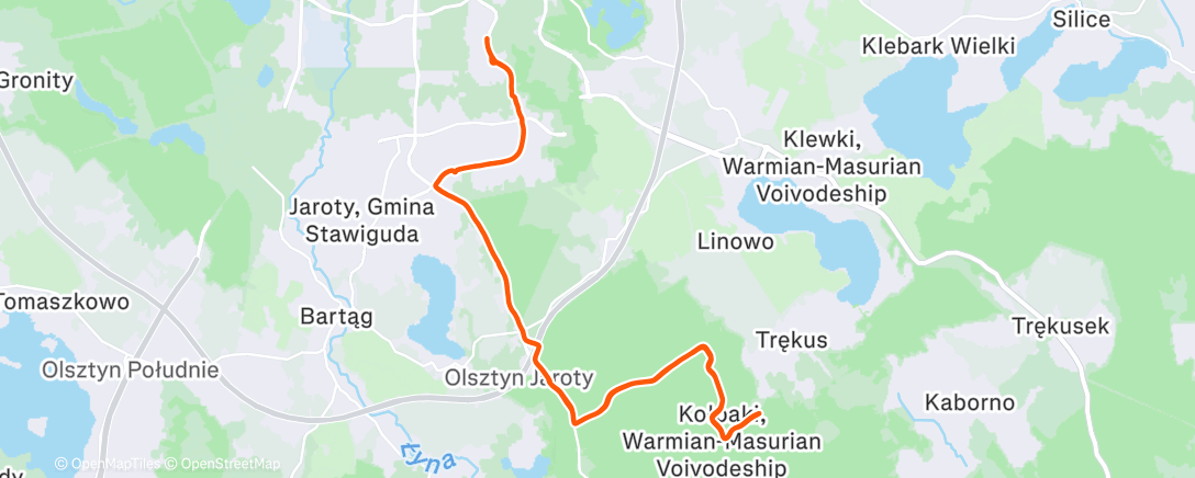 Карта физической активности (Lunch Gravel Ride)