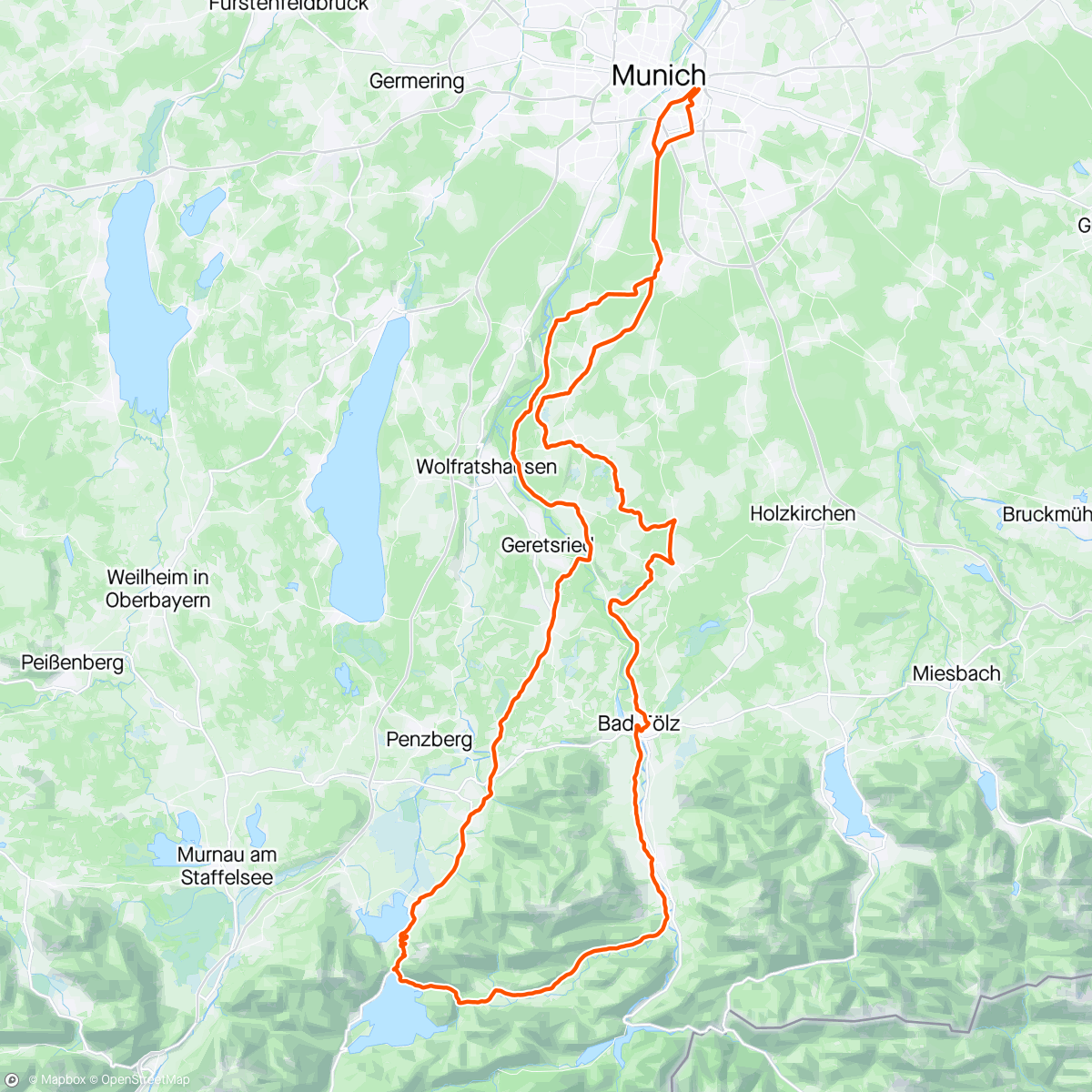 Map of the activity, Nachbarn on bikes & RTM coole tour