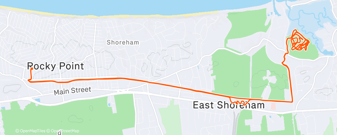 Map of the activity, Lunch Ride