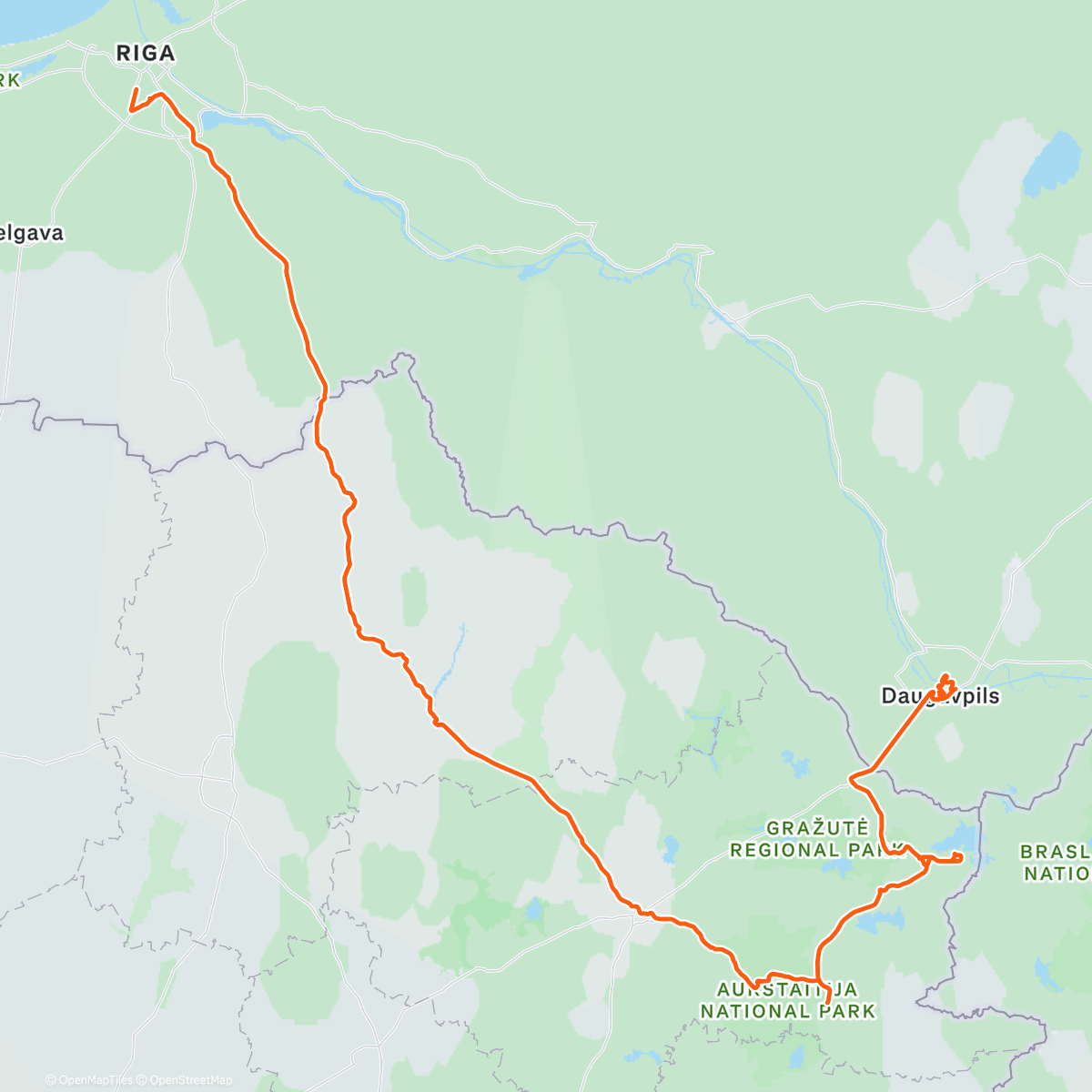 Map of the activity, 2025. gada pirmā ultra