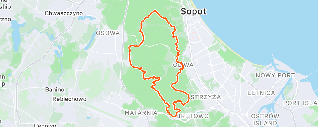 Map of the activity, Easy 3️⃣0️⃣ km