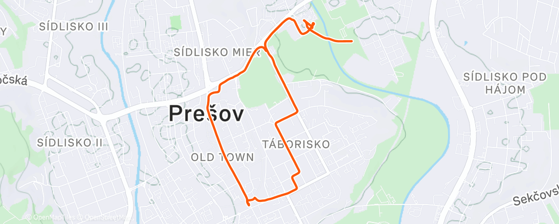 Map of the activity, Evening Gravel Ride