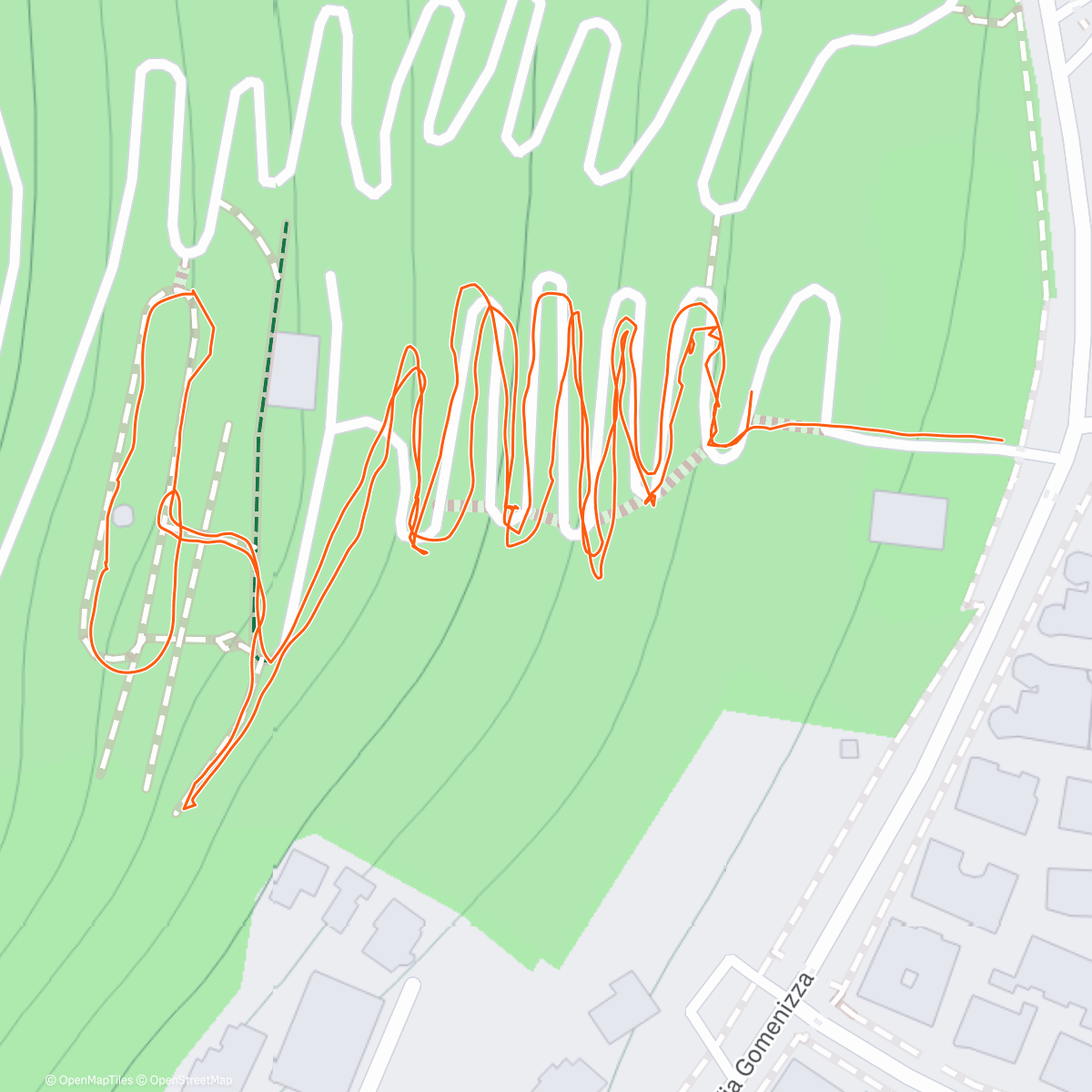 Map of the activity, Sunday Walk to Monte Mario