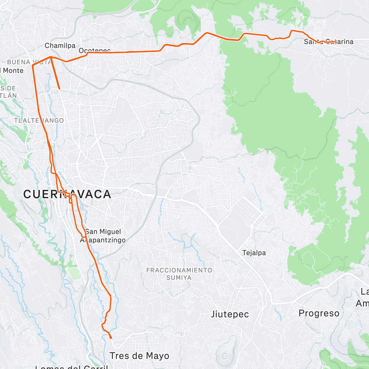 Map of the activity, Casi Tepoztlán….