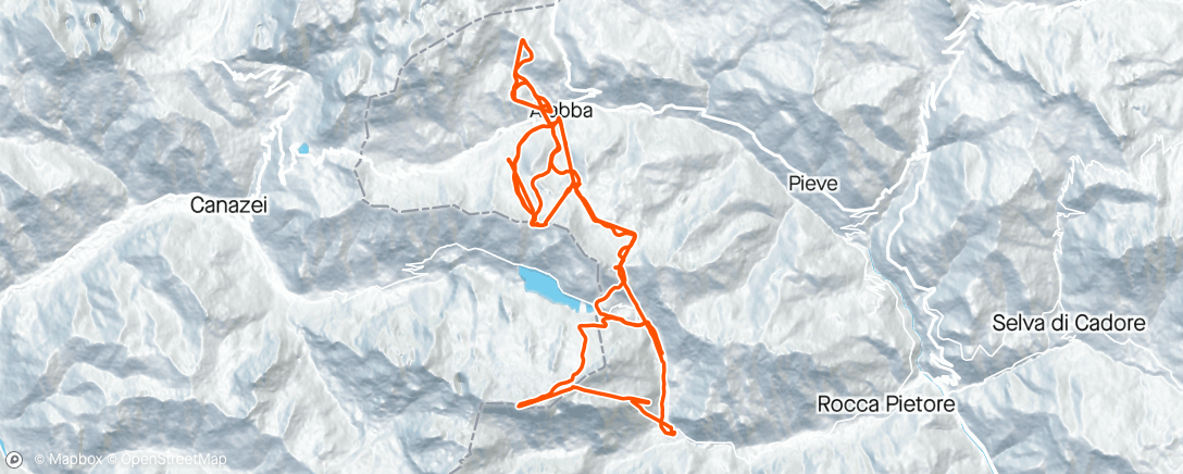 Map of the activity, Sessione di sci alpino pomeridiana
