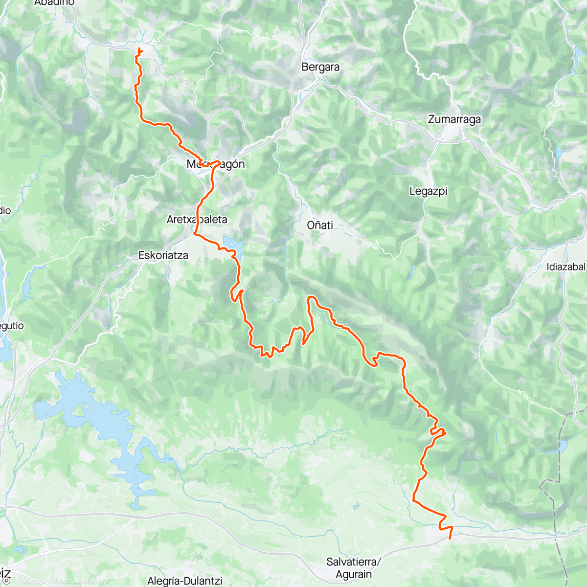 Map of the activity, Euskadi Pedalak 3a etapa