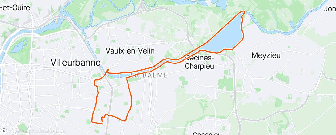 Map of the activity, After Dauphiné stage half marathon