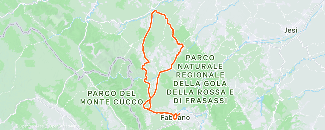 Map of the activity, Pedalata mattutina