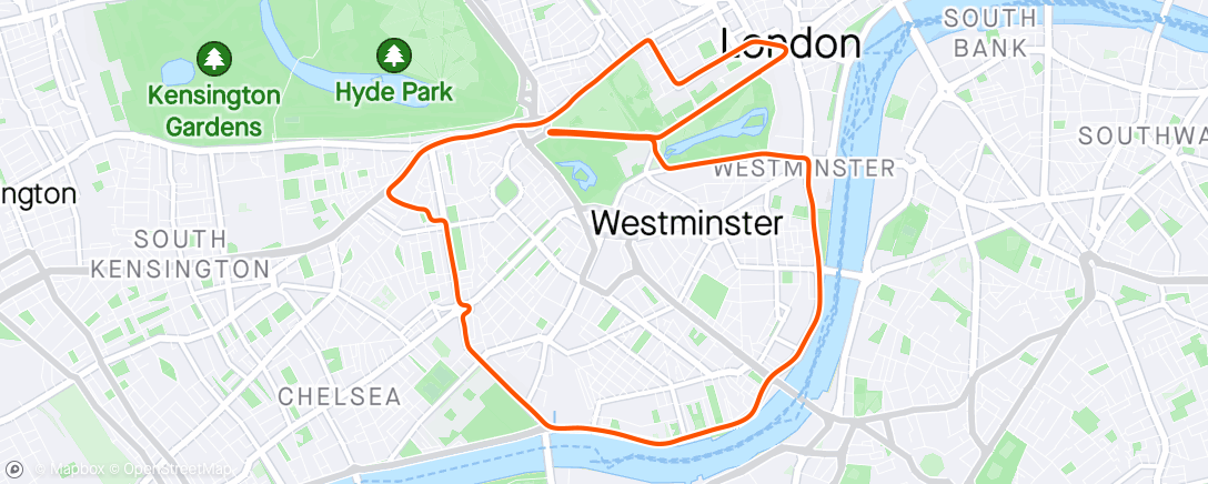 Mapa da atividade, Zwift - [L1] Zwift Recovery Ride in London