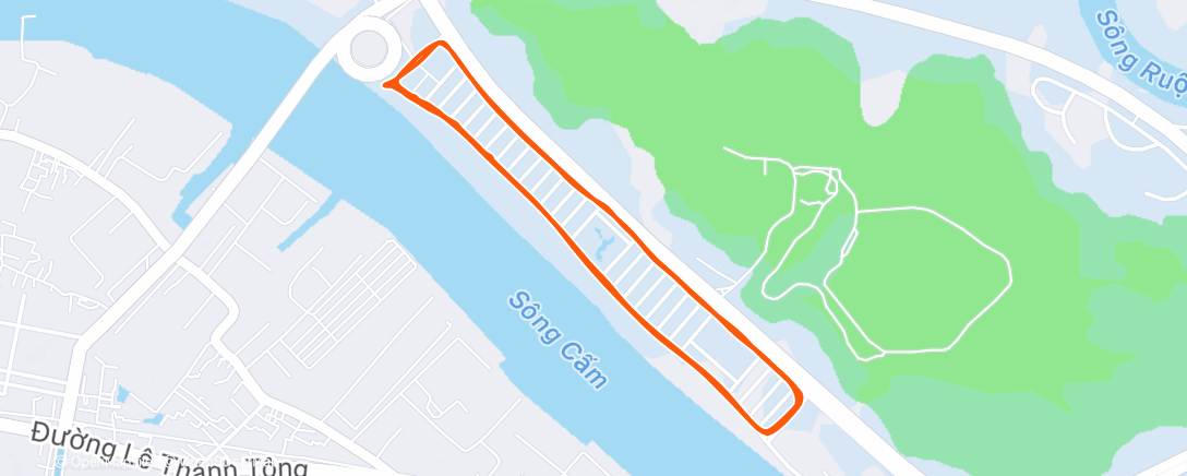 Map of the activity, Afternoon Run