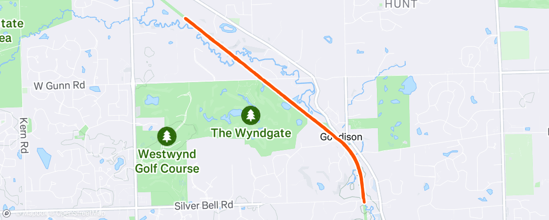 Map of the activity, Lunch Run