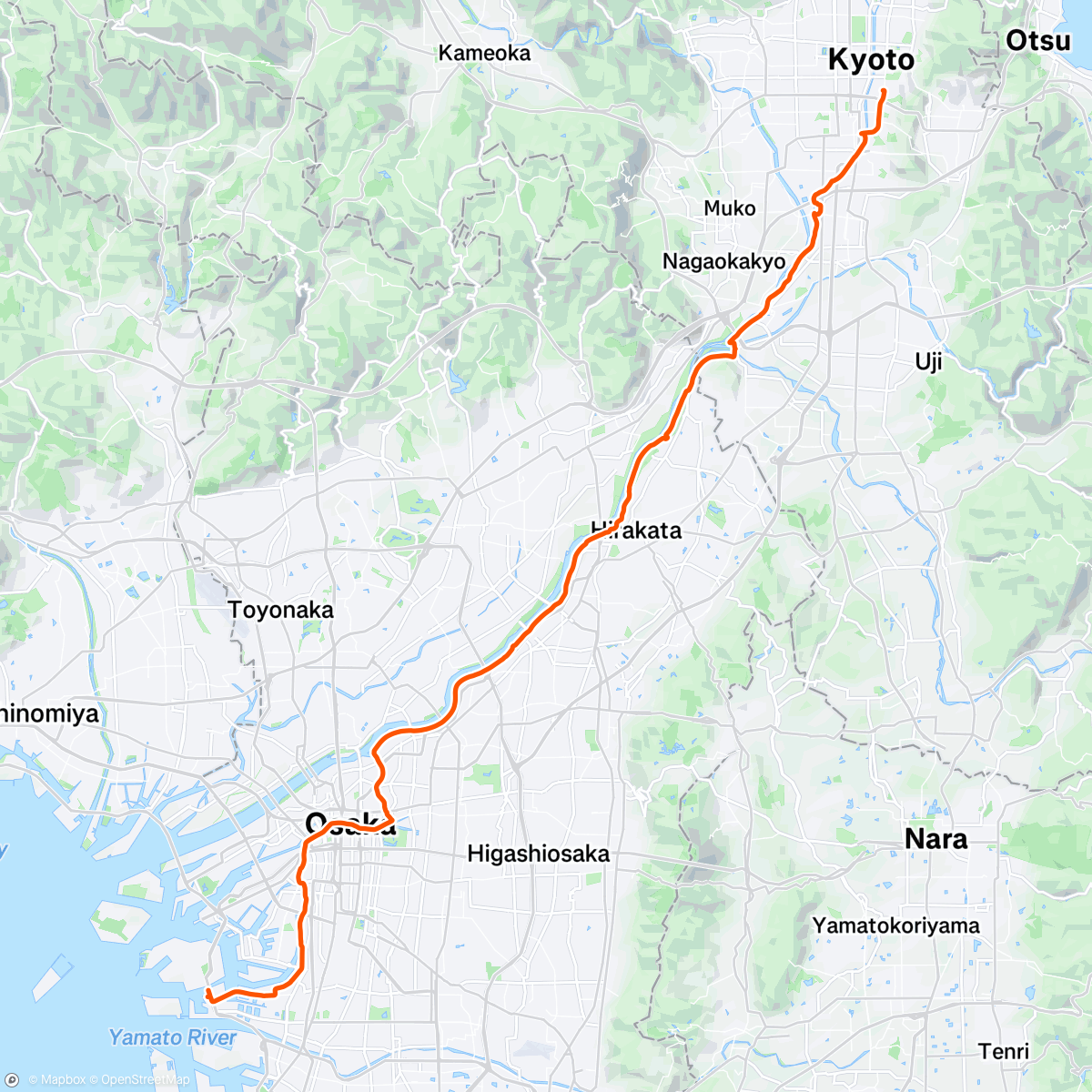 Map of the activity, 大阪南港から帰宅 Home from Osaka South Port