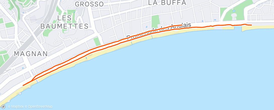 Mappa dell'attività Course à pied le matin