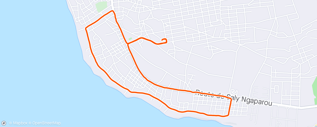 Mapa da atividade, Back-in-Saly-morning-run