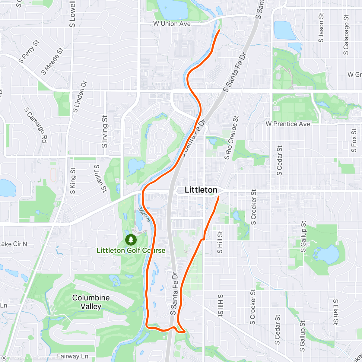 Map of the activity, Morning Run