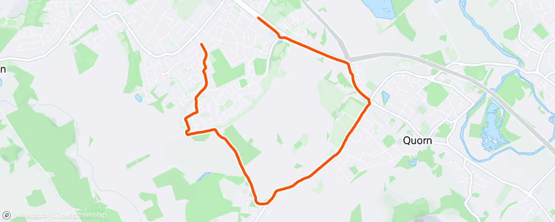 Map of the activity, Evening Run