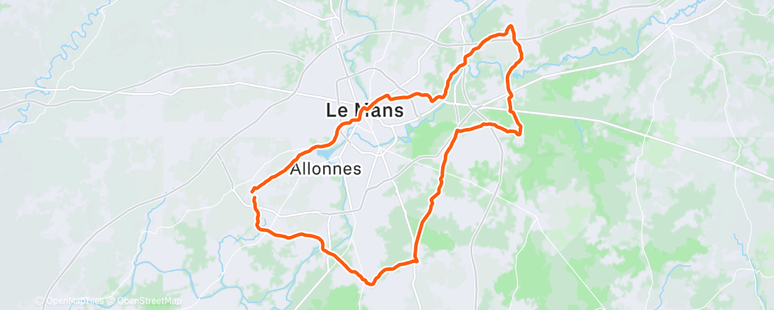 Map of the activity, Morning Ride