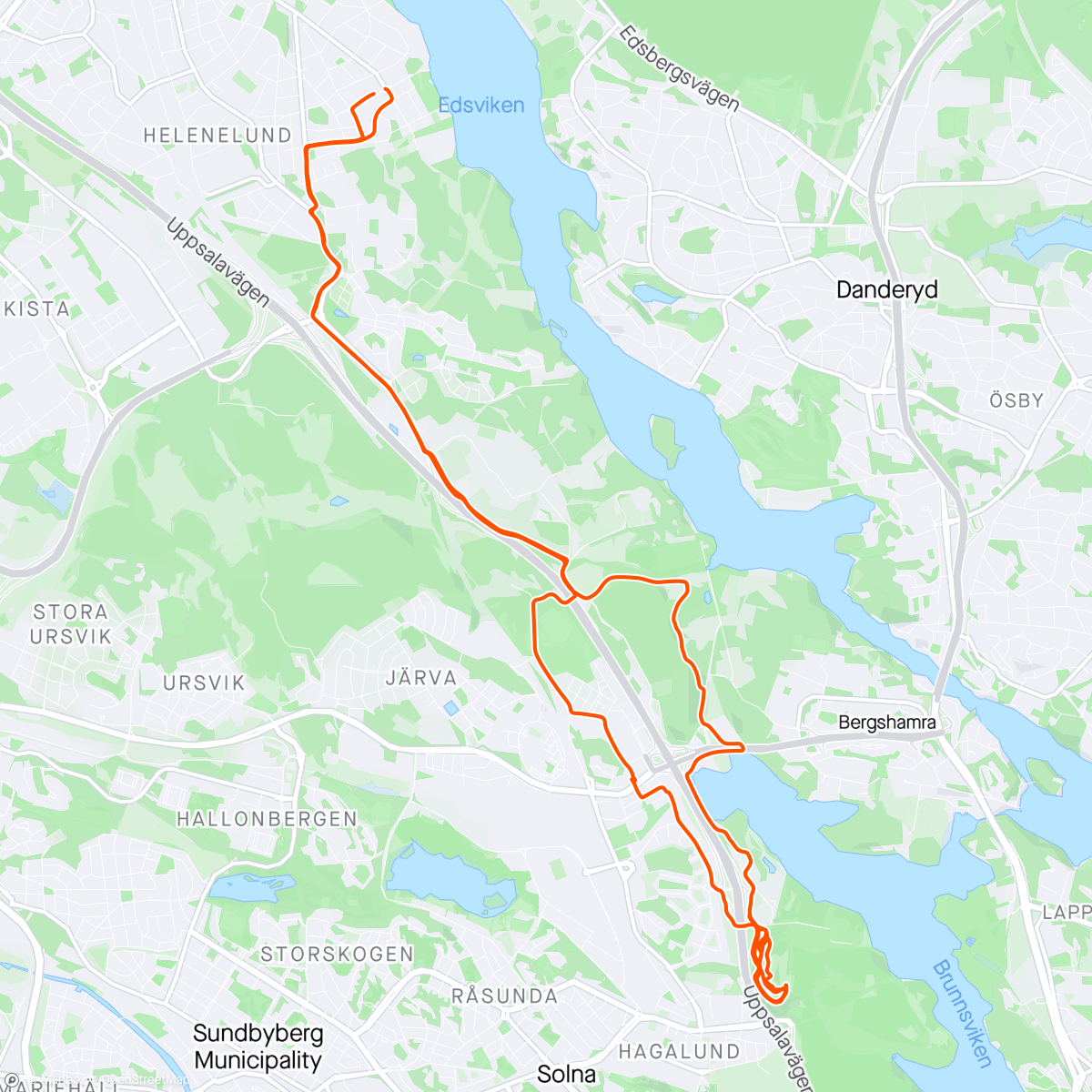 Map of the activity, Hagakullen x5