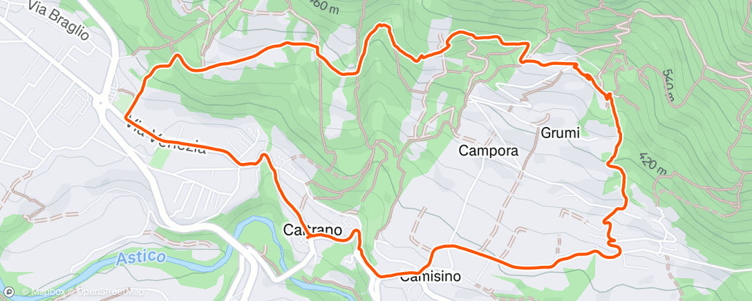 Mappa dell'attività Family walk