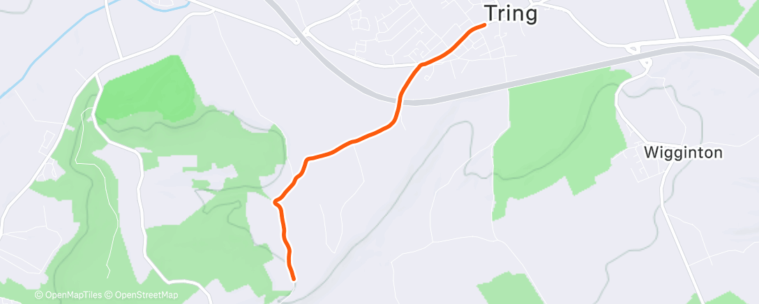 Map of the activity, Easy six miles although forgot to start watch until turn around point.