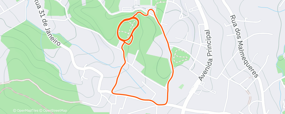 Map of the activity, 30' Easy Run 🏃