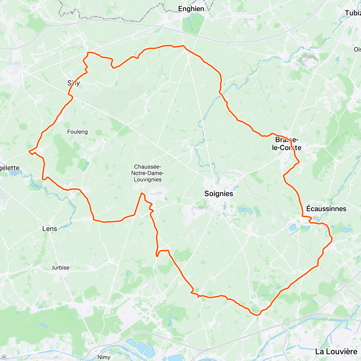 Map of the activity, Sortie vélo