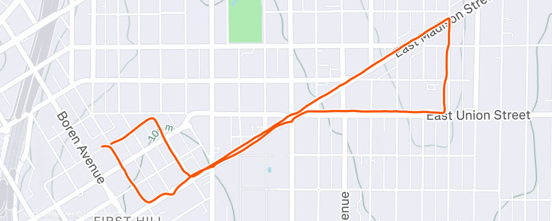 Карта физической активности (Afternoon Run)