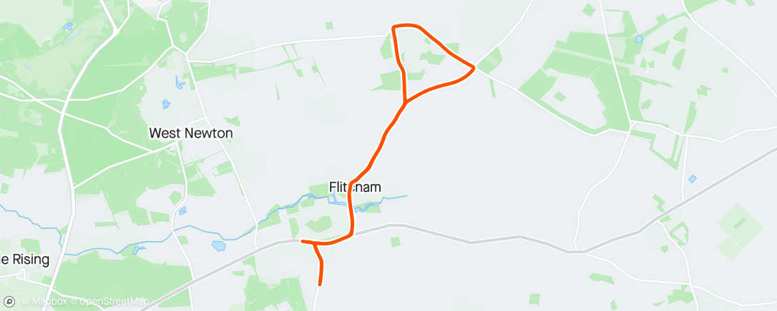 Map of the activity, Club challenge 2x Flitcham hill