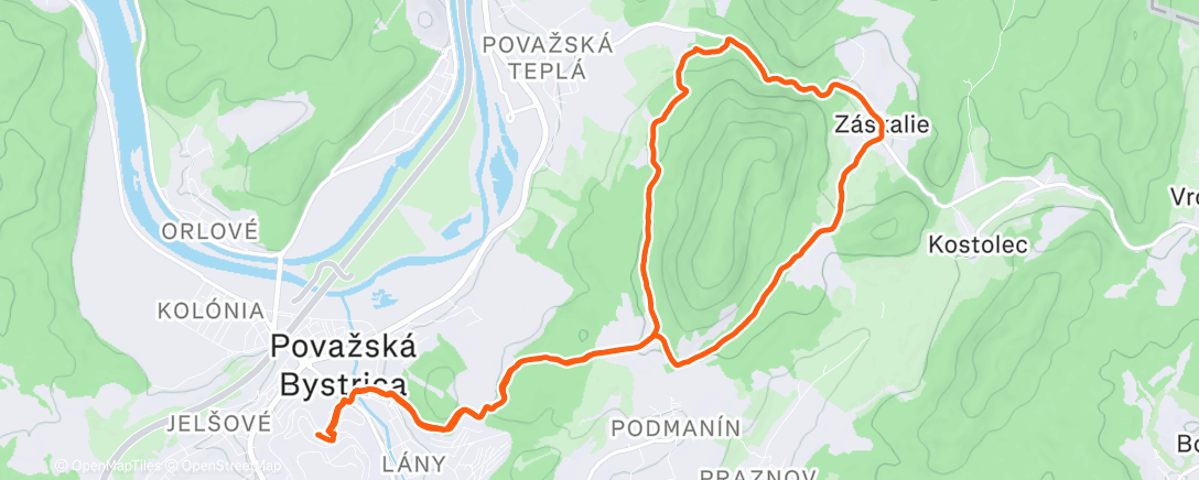 Map of the activity, Morning Trail Run