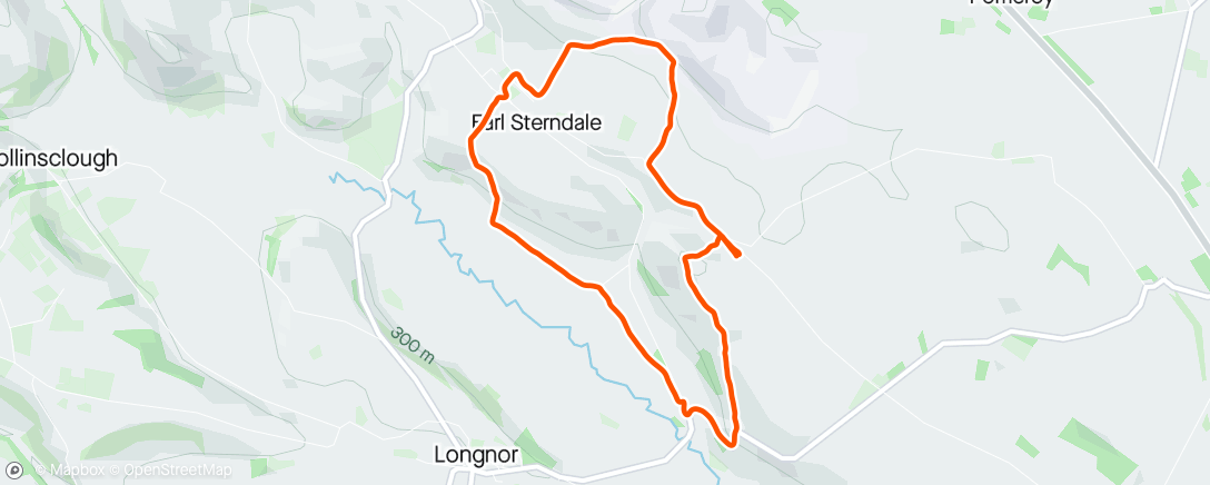 Map of the activity, Sprained ankle but lovely hills!
