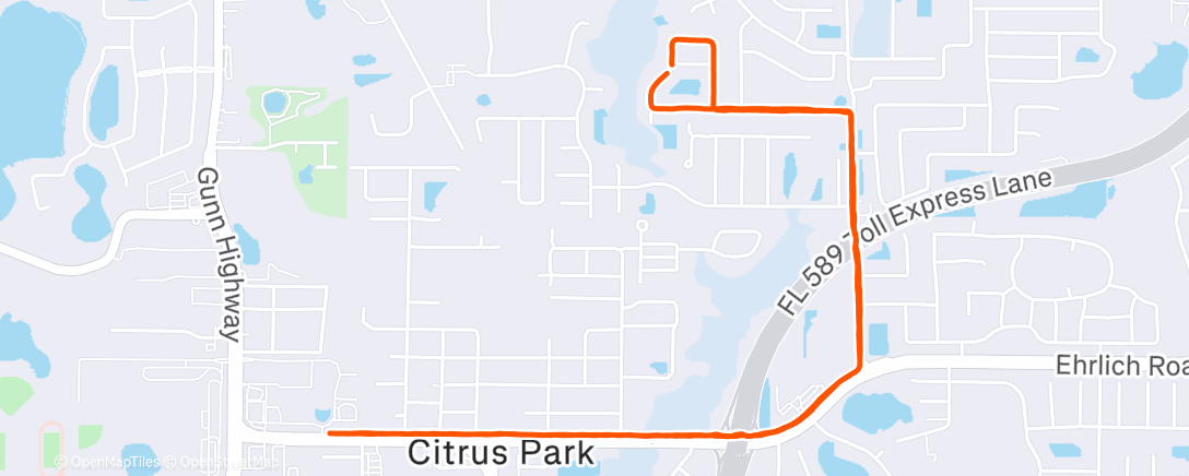 Map of the activity, Lunch Run
