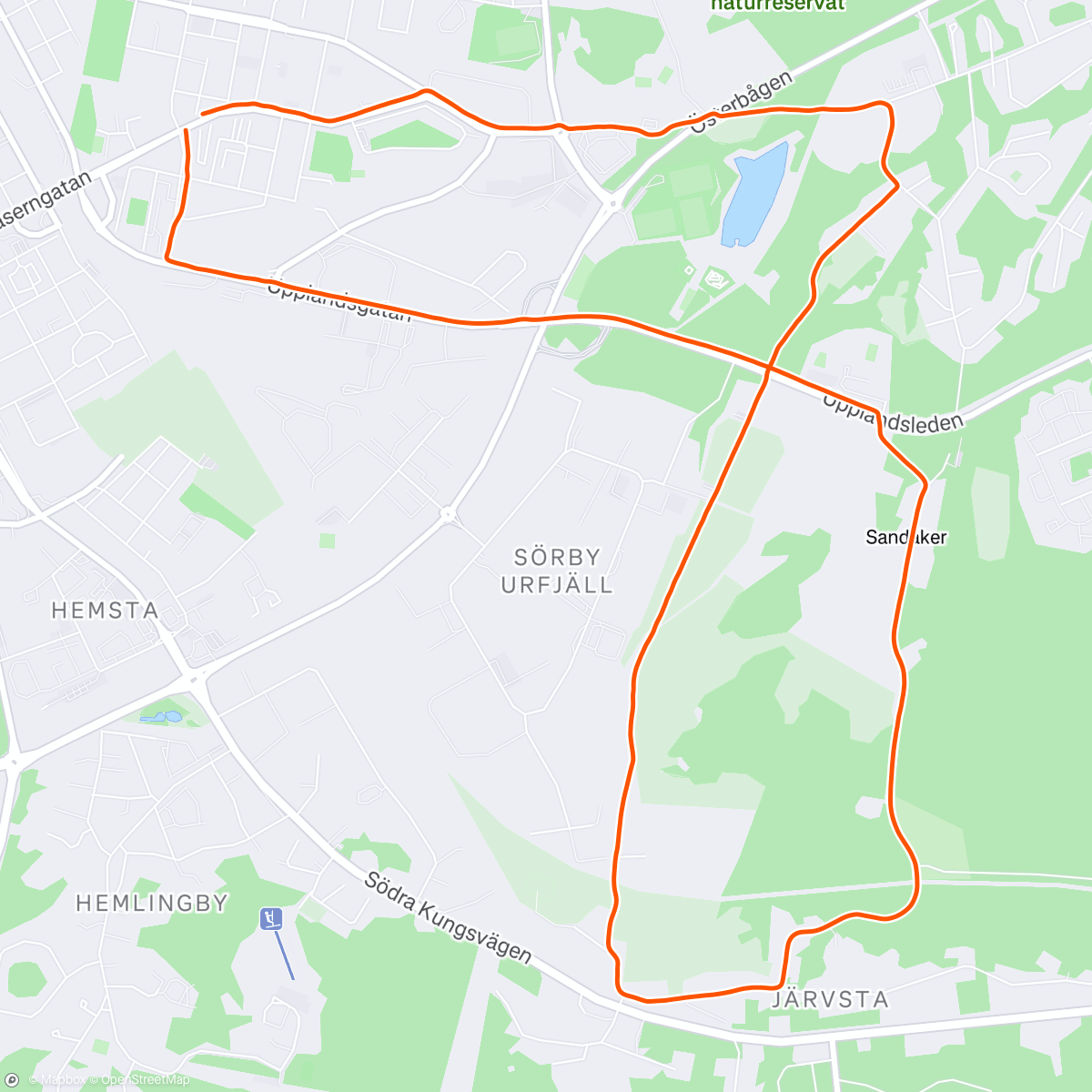 Map of the activity, Lunch Run