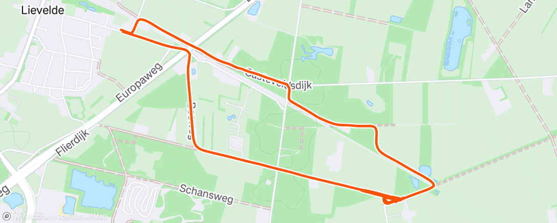 Map of the activity, Training LVG 4 x (300m + 400m)