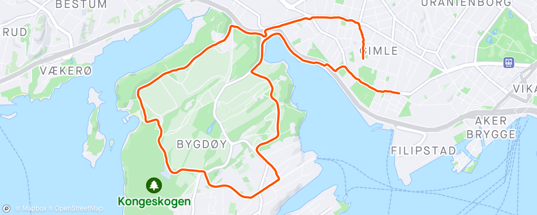 Map of the activity, Bygdøy