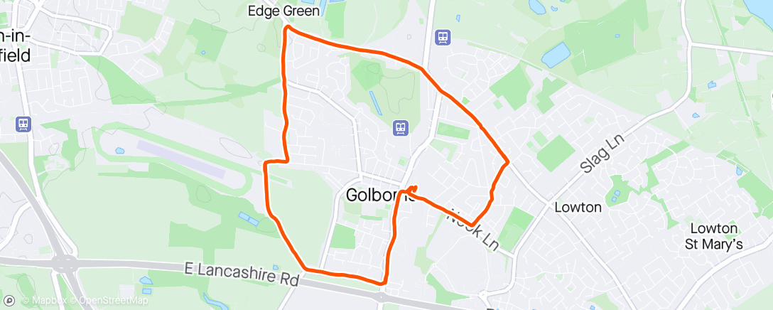 Map of the activity, Golborne joggers #137