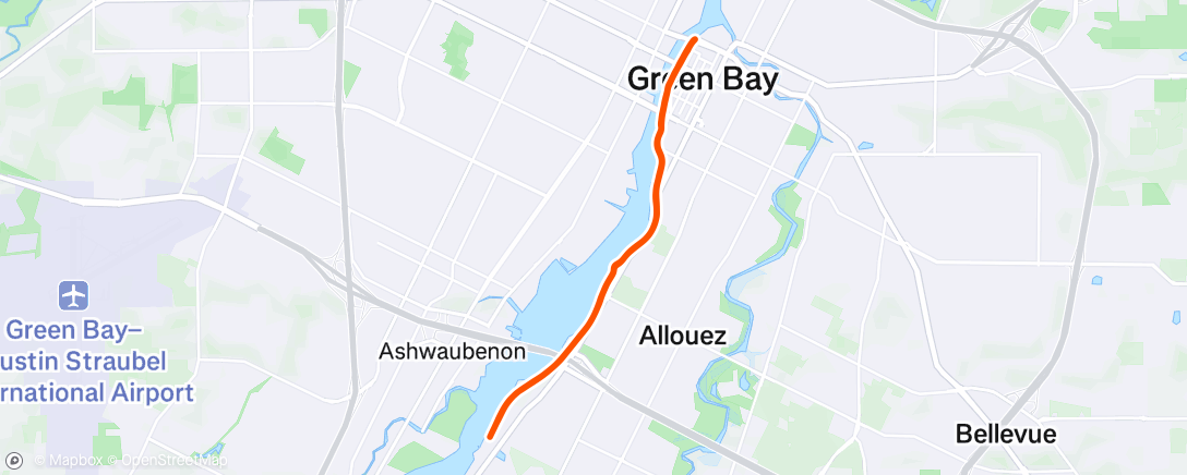 Map of the activity, Morning Run