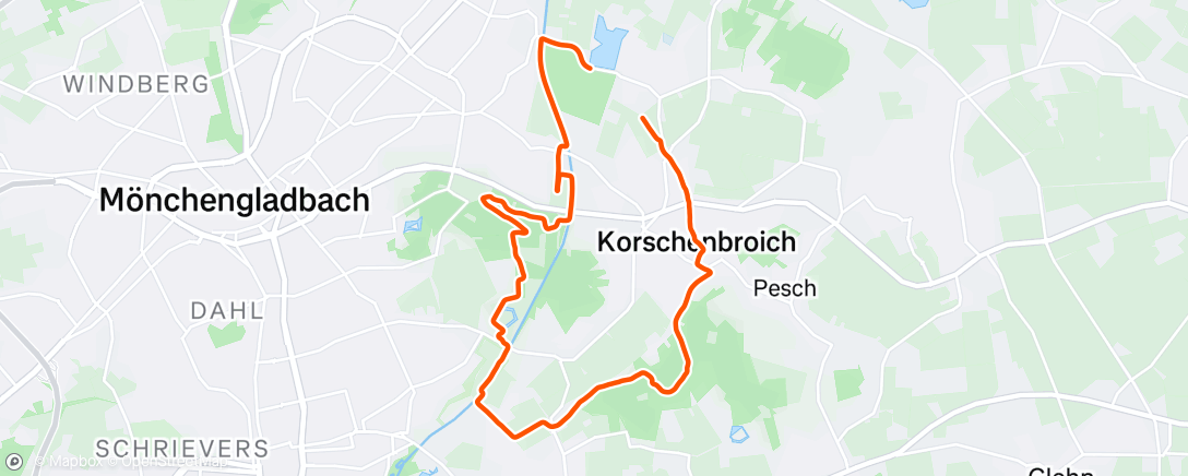 Map of the activity, Dauerlauf Zone 2 HR