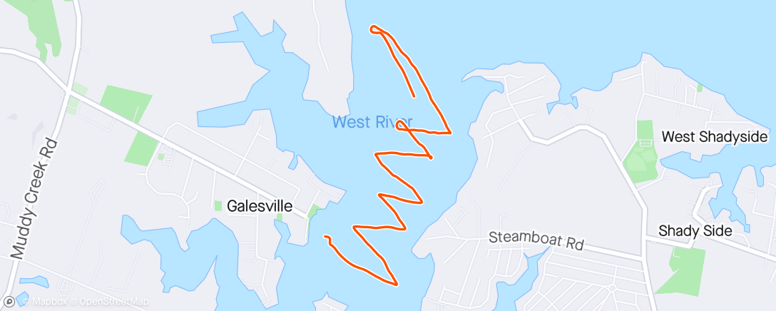 Map of the activity, Afternoon Sail
