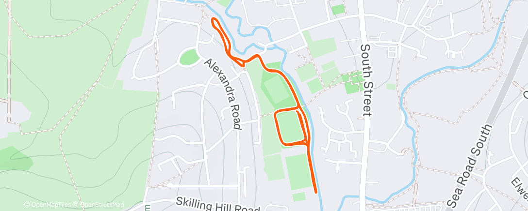 Map of the activity, St Mary’s Parkrun