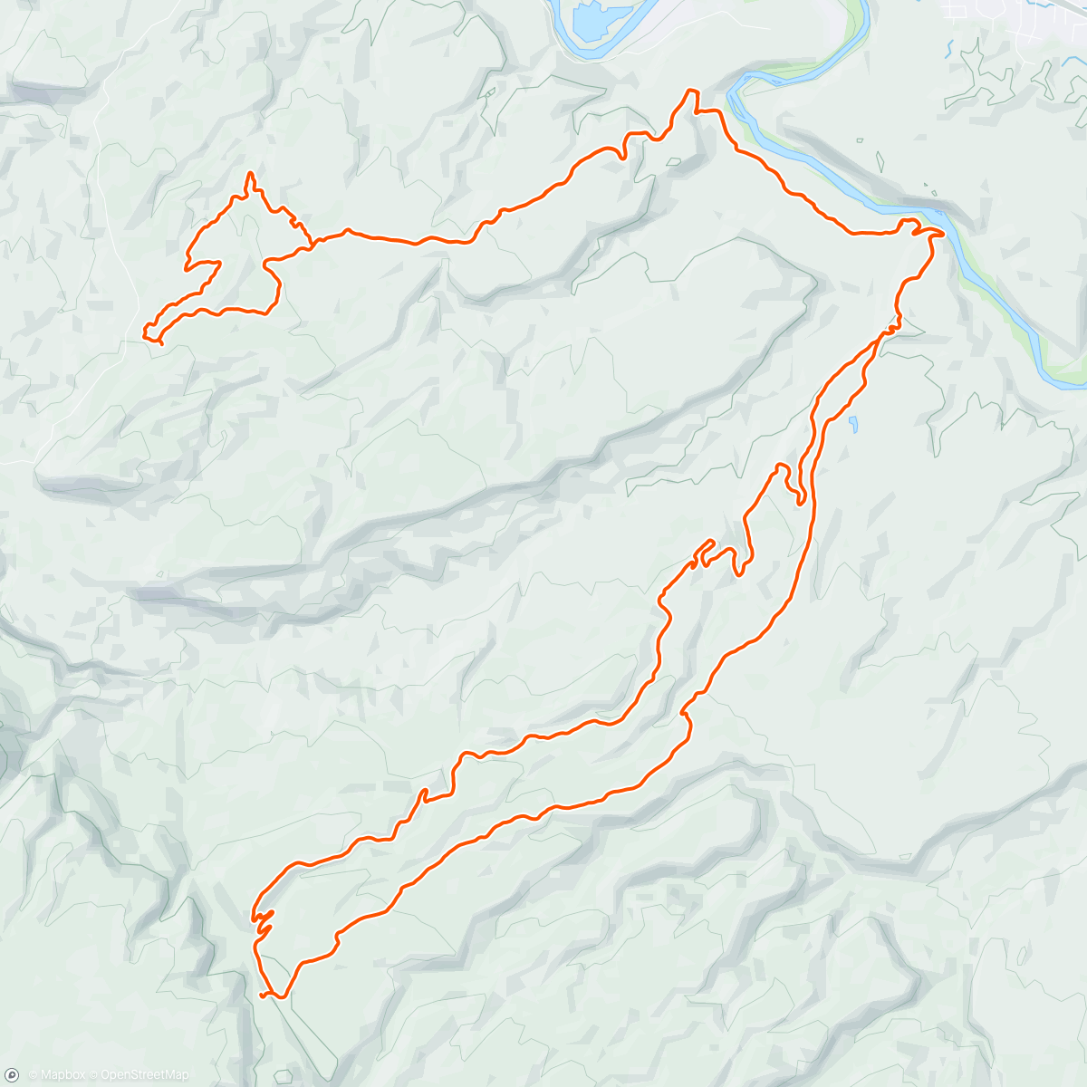Map of the activity, Windmill trail rips, but a bit of an adventure to get to it.